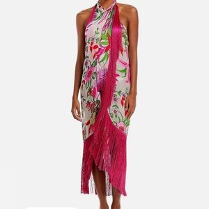 Cult Gaia Bianca Womens Silk Blend Dress Cover-Up